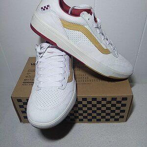 Vans  Men's 9.0 "Zahba Vintage Sport" Sneakers White Skate Shoes VN0007QQJ5K New